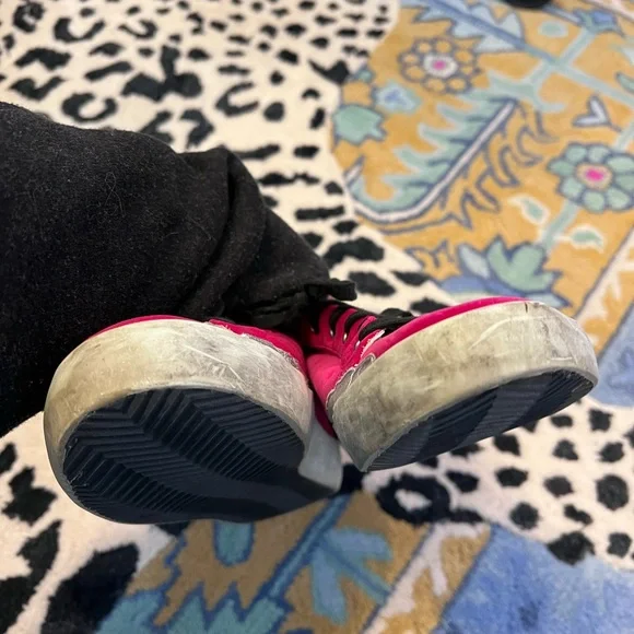 Golden Goose Deluxe Brand GGDB Super Star Suede Sneakers Size 40 Pink Raspberry - Picture 5 of 11